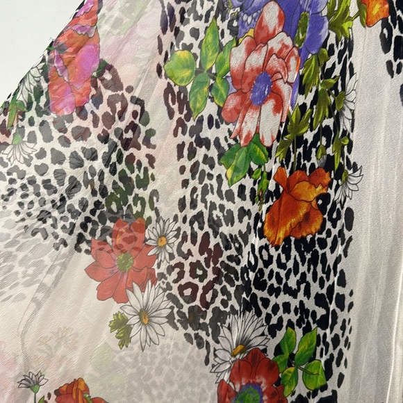 Silk IXE floral and leopard dress - Picture 3 of 6